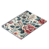 抽象芸術バラ開花デザイン。パターン化 ノートブック (左側)