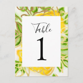 抽象芸術バラ黄 ポストカード