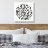 抽象芸術バラ6 キャンバスプリント (インサイチュ (寝室))