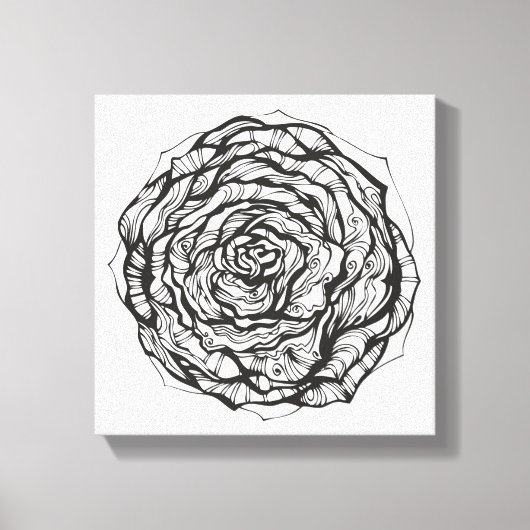 抽象芸術バラ6 キャンバスプリント (正面)