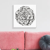 抽象芸術バラ6 キャンバスプリント (インサイチュ (リビング))