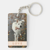 抽象芸術バラ（オレンジ）アクリルキーチェーン キーホルダー (裏面)