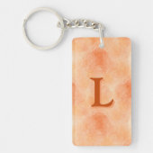 抽象芸術バラ（オレンジ）アクリルキーチェーン キーホルダー (正面)