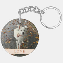 抽象芸術バラ（オレンジ）アクリルキーチェーン