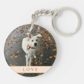 抽象芸術バラ（オレンジ）アクリルキーチェーン キーホルダー (裏面)