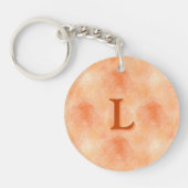 抽象芸術バラ（オレンジ）アクリルキーチェーン キーホルダー (正面)