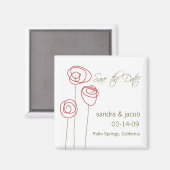 抽象芸術バラ – カスタマイズ！ マグネット (正面/裏面)