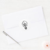 抽象芸術バルブ：ミニマルなアプローチ ラウンドシール (封筒)