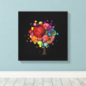 抽象芸術バルーンツリーキャンバスプリント キャンバスプリント (インサイチュ (ウッドフロア))