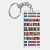 抽象芸術バーコードアート キーホルダー (正面左)