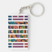 抽象芸術バーコードアート キーホルダー (裏面)
