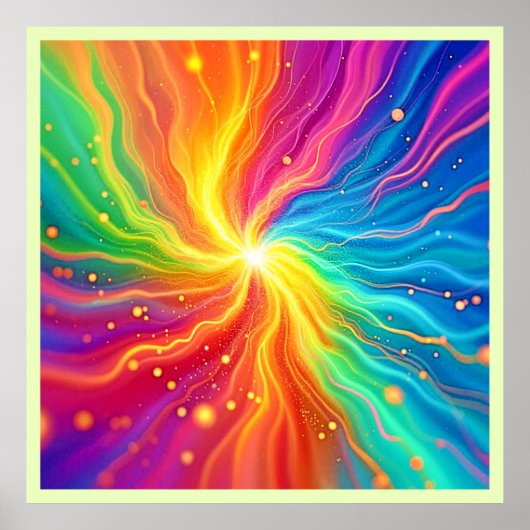 抽象芸術バースト図 ポスター (正面)