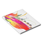 抽象芸術バードオブパラダイス絵を描(ばちゃばちゃ)跳ねる ノートパッド (アングル)