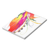 抽象芸術バードオブパラダイス絵を描(ばちゃばちゃ)跳ねる ノートパッド (回転)