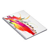 抽象芸術バードオブパラダイス絵を描(ばちゃばちゃ)跳ねる ノートブック (右側)