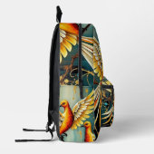 抽象芸術バードバックパック プリントバックパック (左)