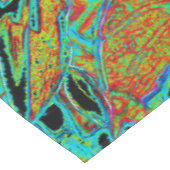 抽象芸術バーンドオレンジアンドグリーンダリア開花 テーブルクロス (アングル)