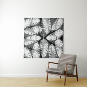 抽象芸術バ葉ナナ白黒 タペストリー (インサイチュ)