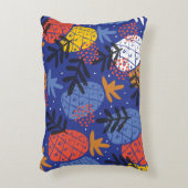 抽象芸術パイナップル葉ヴィンテージパターン アクセントクッション (正面(垂直))