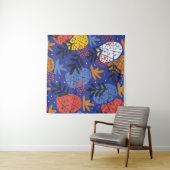 抽象芸術パイナップル葉ヴィンテージパターン タペストリー (インサイチュ(横))