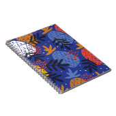 抽象芸術パイナップル葉ヴィンテージパターン ノートブック (右側)