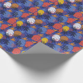 抽象芸術パイナップル葉ヴィンテージパターン ラッピングペーパー (角)