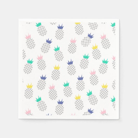 抽象芸術パイナップル スタンダードカクテルナプキン (正面)