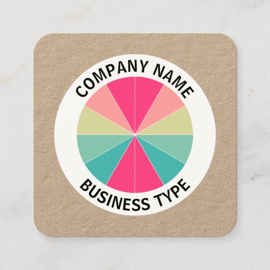 抽象芸術パイ01 – クラフト スクエア名刺 (正面)