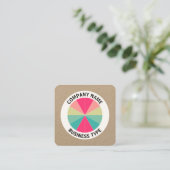 抽象芸術パイ01 – クラフト スクエア名刺 (スタンド正面)