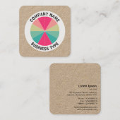 抽象芸術パイ01 – クラフト スクエア名刺 (正面/裏面)