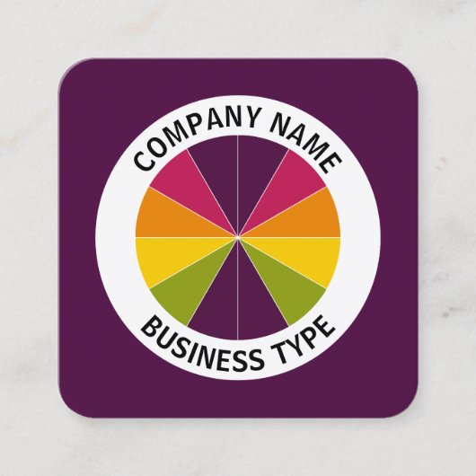 抽象芸術パイ02 – 紫#4B083E スクエア名刺 (正面)