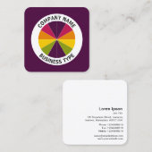 抽象芸術パイ02 – 紫#4B083E スクエア名刺 (正面/裏面)