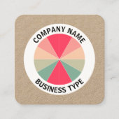 抽象芸術パイ03 – クラフト スクエア名刺 (正面)