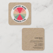 抽象芸術パイ03 – クラフト スクエア名刺 (正面/裏面)