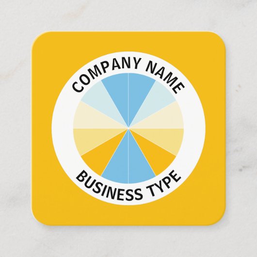 抽象芸術パイ04 – 琥珀#F8BC08 スクエア名刺 (正面)