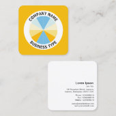 抽象芸術パイ04 – 琥珀#F8BC08 スクエア名刺 (正面/裏面)