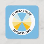 抽象芸術パイ04 – 青#76BCE5 スクエア名刺 (正面)