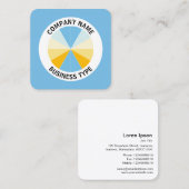 抽象芸術パイ04 – 青#76BCE5 スクエア名刺 (正面/裏面)