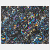 抽象芸術パサイケデリックターン フリースブランケット (正面(横))