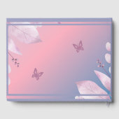 抽象芸術パステルさくらんぼブロッサム結婚桜 ゲストブック (裏面)