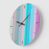 抽象芸術パステルの水平線|壁時計 ラージ壁時計 (傾斜)