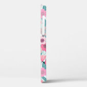 抽象芸術パステルの花模様。美しいピンク色のフロ Case-Mate iPhoneケース (裏面 / 左)
