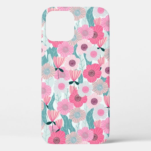 抽象芸術パステルの花模様。美しいピンク色のフロ Case-Mate iPhoneケース (裏面)
