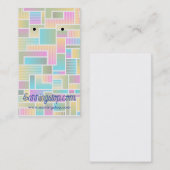 抽象芸術パステルイヤリングカード 名刺 (正面/裏面)