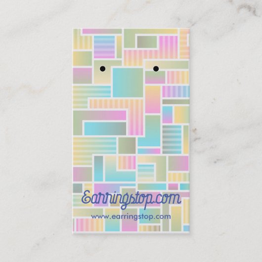 抽象芸術パステルイヤリングカード 名刺 (正面)