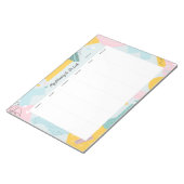 抽象芸術パステルウィークリープランナー ノートパッド (アングル)