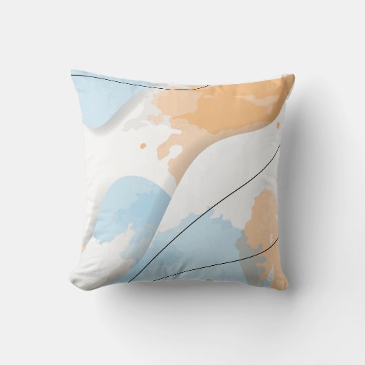 抽象芸術パステルカラー大理石背景 クッション (正面)