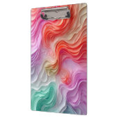 抽象芸術パステルカラー波 クリップボード (左)