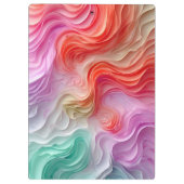 抽象芸術パステルカラー波 クリップボード (裏面)