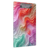 抽象芸術パステルカラー波 クリップボード (右)